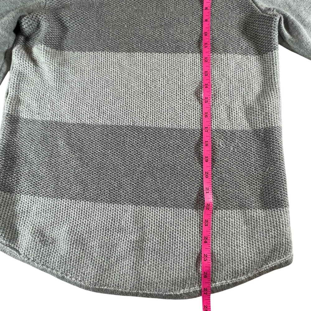 Urban Pipeline Mens Grey Striped Knit Hoodie Sweater Size Small - Picture 6 of 6